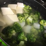 大根豆腐ブロッコリーの温野菜